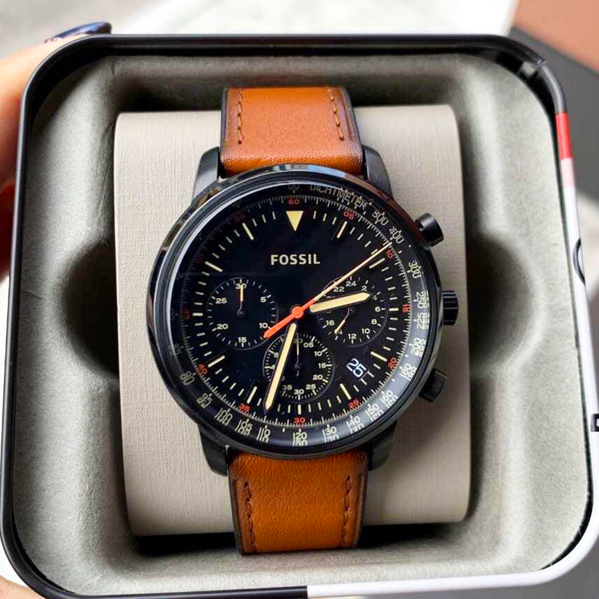 Fossil Men s Brown Leather Watch FS5501 Bluestrap Watches Ghana