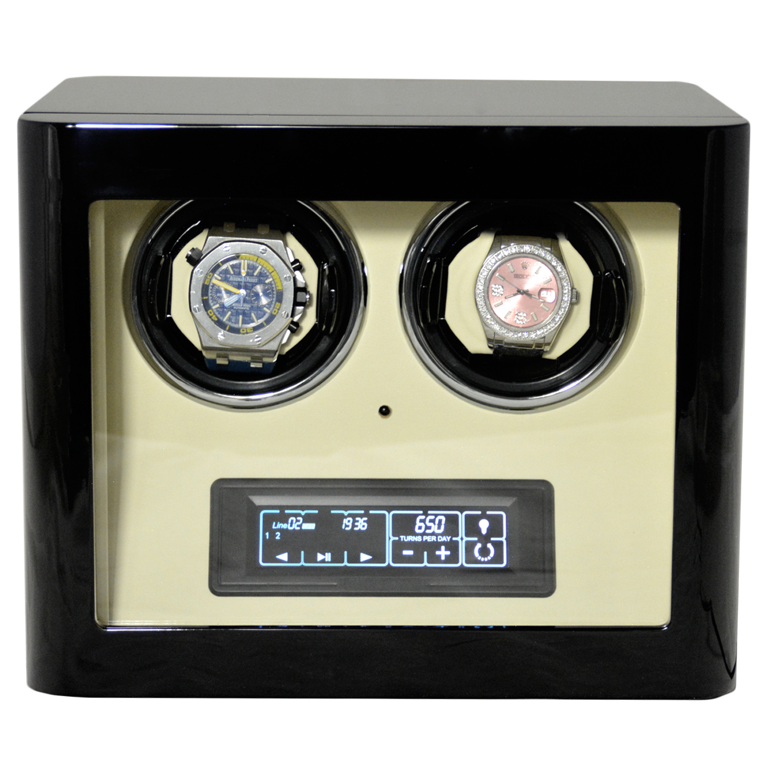 Black Double Watch Winders