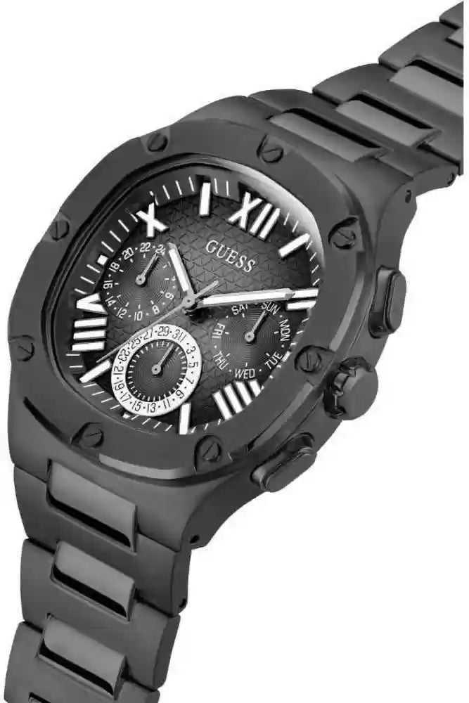 Men's Guess Headline Black Multi-function Watch - GW0572G3