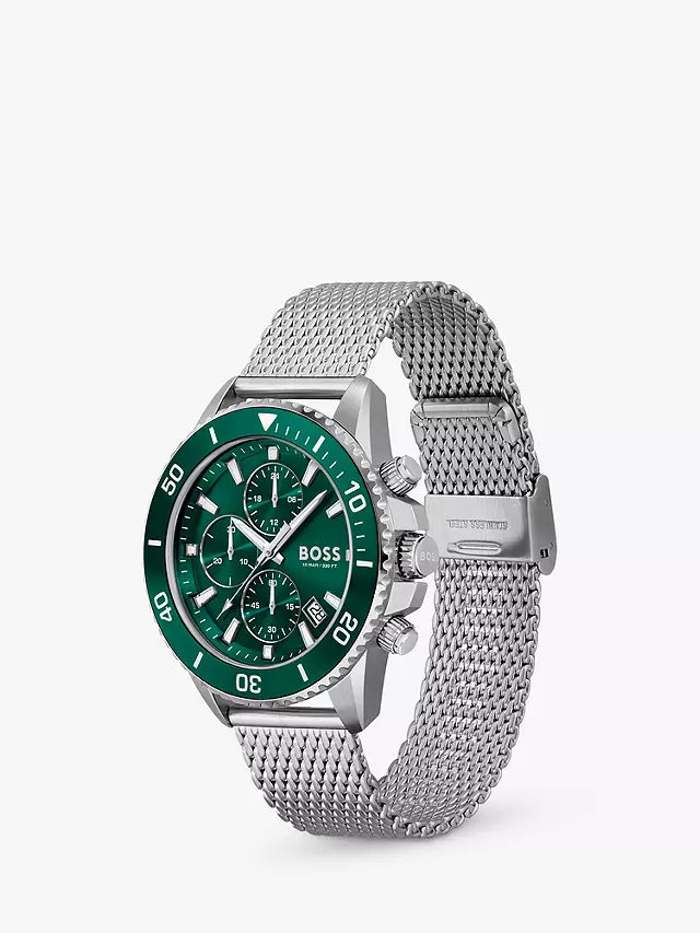 Men's Hugo Boss Analog Green Dial  Watch-1513905