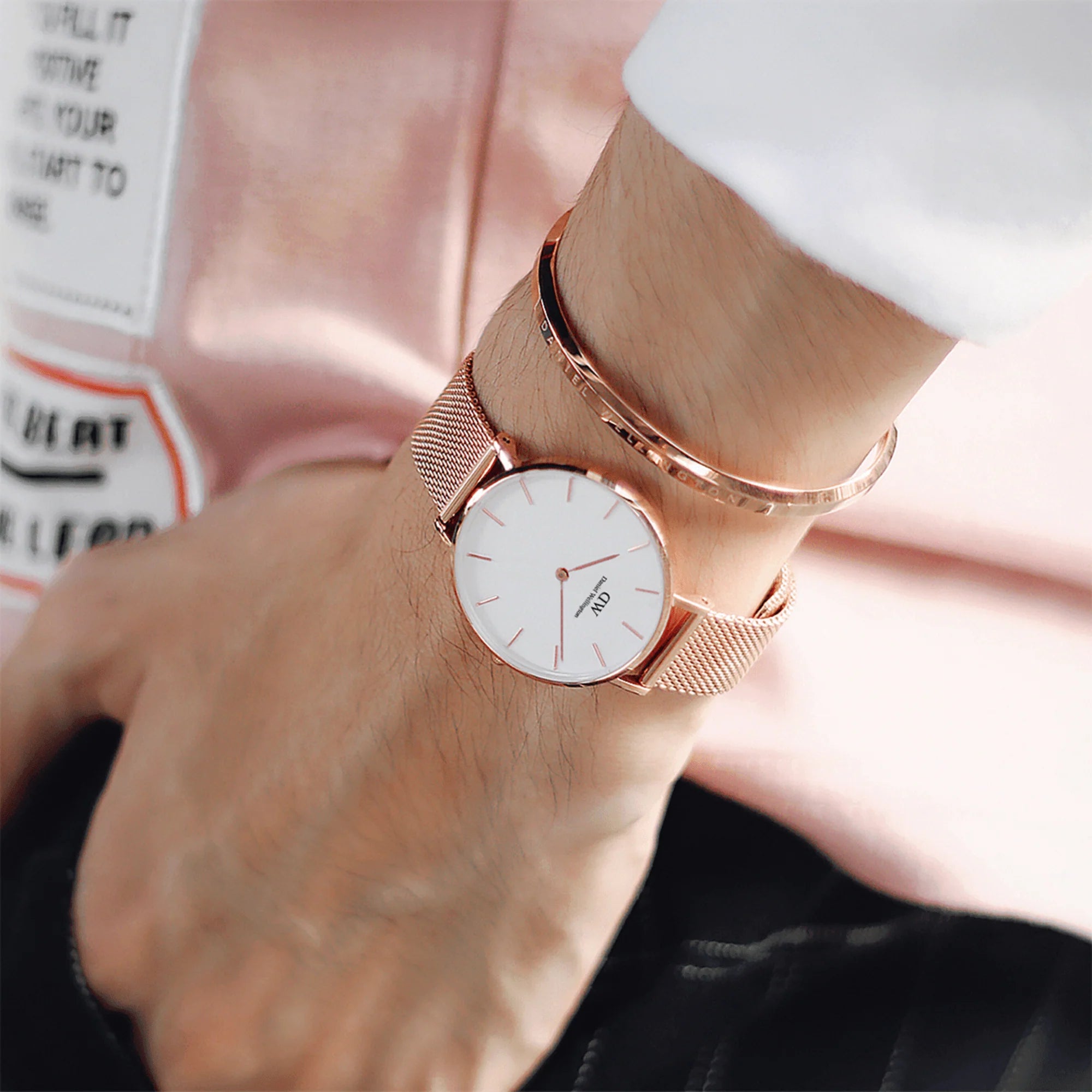 Unisex Classic Bracelet Rose Gold - DW00400003