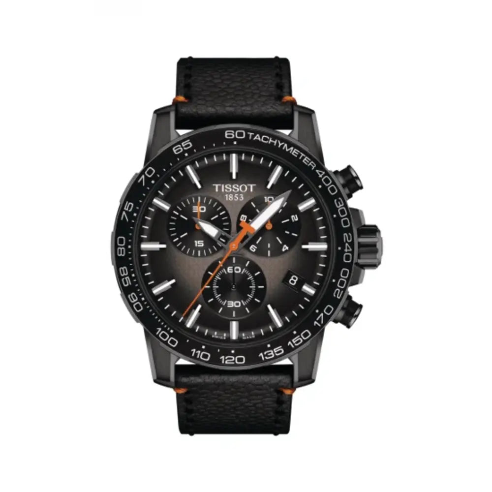 Men's Tissot SuperSport Chrono Basketball Edition Swiss Quartz Grey Dial Leather Watch 45.5mm - T125.617.36.081.00