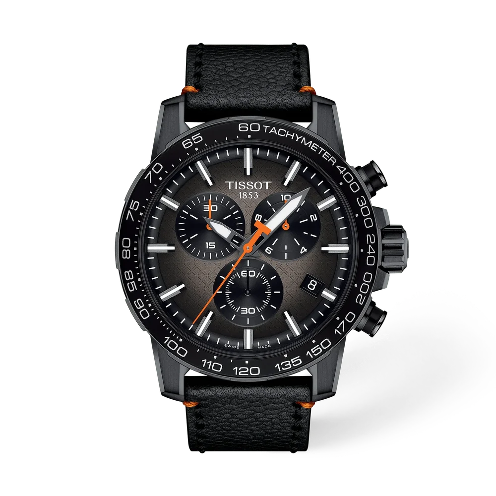 Men's Tissot SuperSport Chrono Basketball Edition Swiss Quartz Grey Dial Leather Watch 45.5mm - T125.617.36.081.00