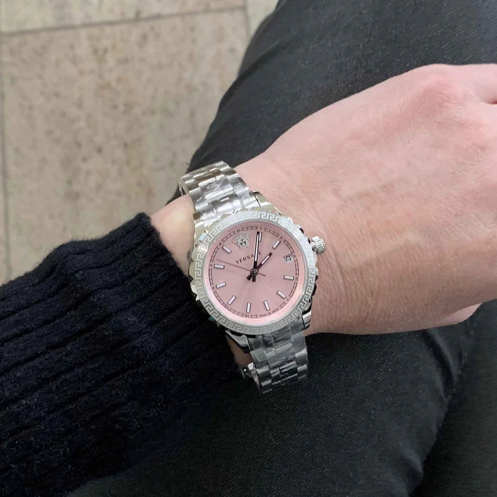 Women's Versace Hellenyium Pink Dial Watch-V12010015