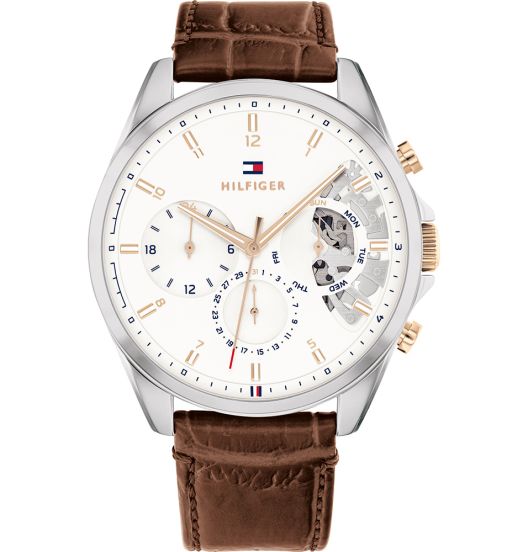 Tommy Hilfiger Quartz Multifunction Silver Dial Watch for Men - 1710450