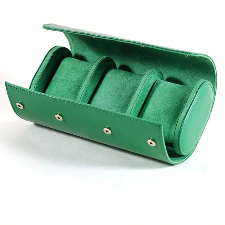 Green Leather Watch Pouch - 3 in 1 (Green)
