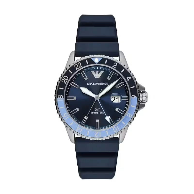 Men's Emporio Armani Diver GMT 42mm Watch-AR11592