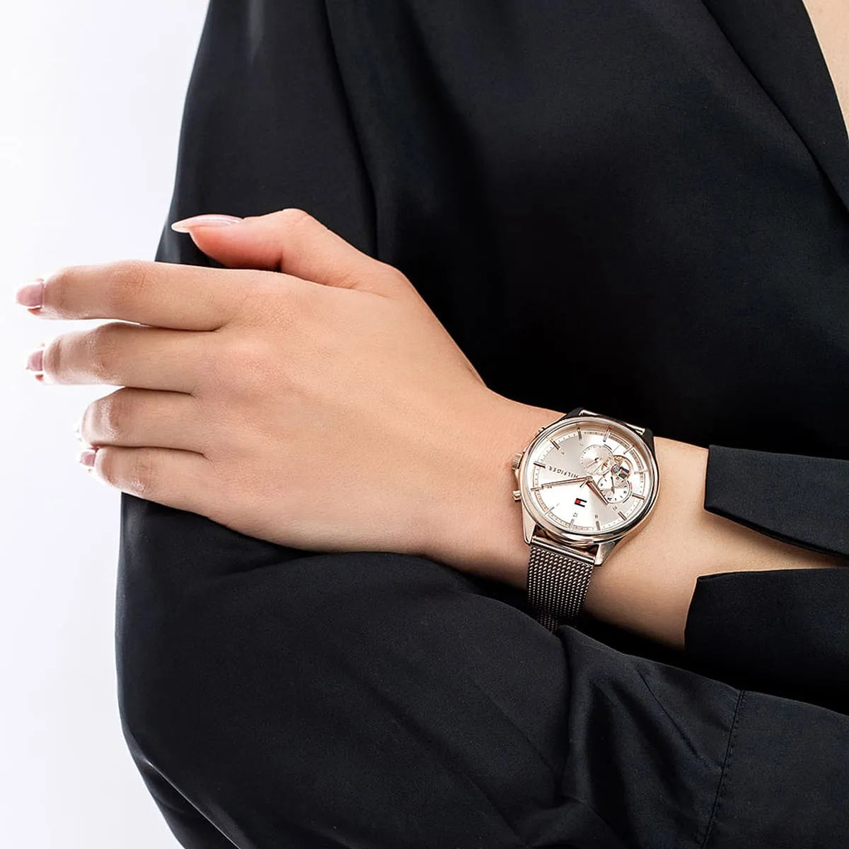 Women's Tommy Hilfiger Quinn Quartz Rose Gold Dial Watch - 1782486