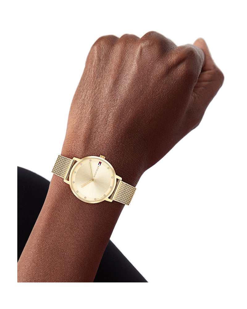 Women's Tommy Hilfiger Pippa Gold Dial Watch -1782728