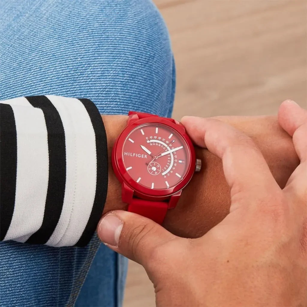 Men's Tommy Hilfiger Red Strap Watch - 1791480