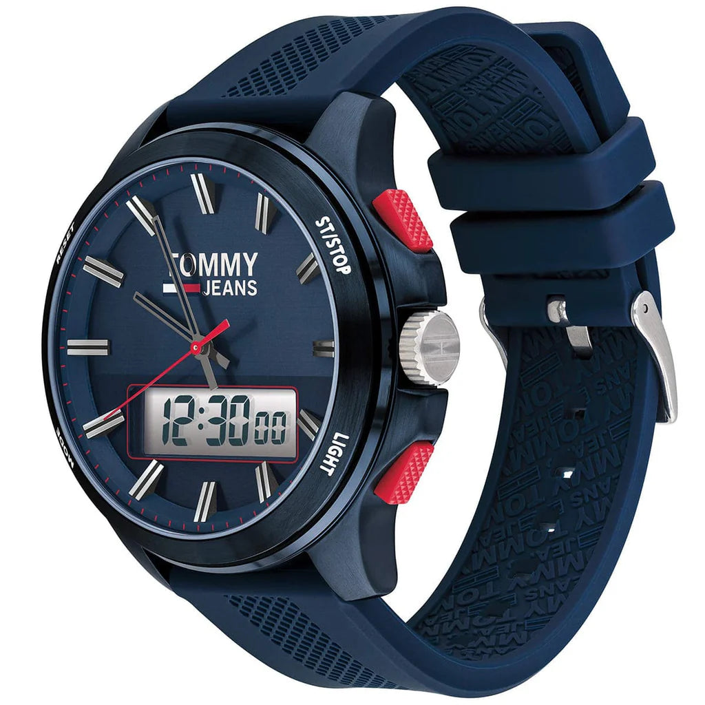 Tommy Hilfiger  Quartz Silicone Strap Blue Dial Men's Watch - 1791761