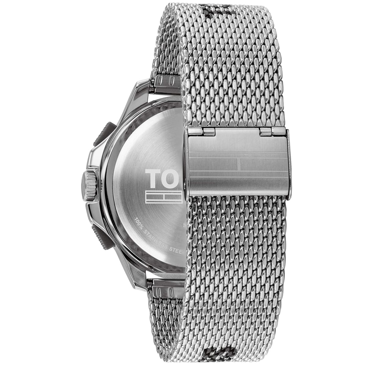 Tommy Hilfiger Jeans Analog Digital  Quartz Silver Mesh Strap Men`s Watch - 1791765