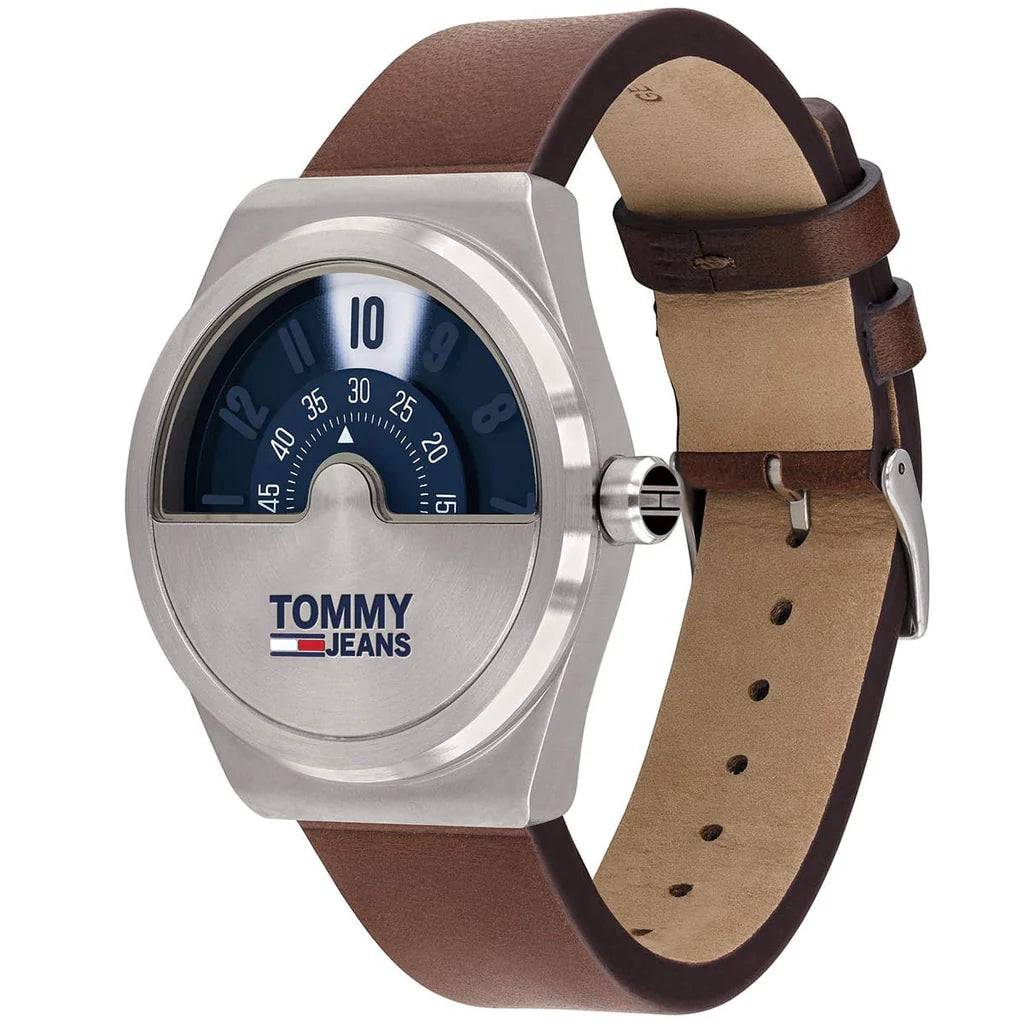 Tommy Hilfiger Quartz Leather Strap Blue Dial Men's Watch - 1791772