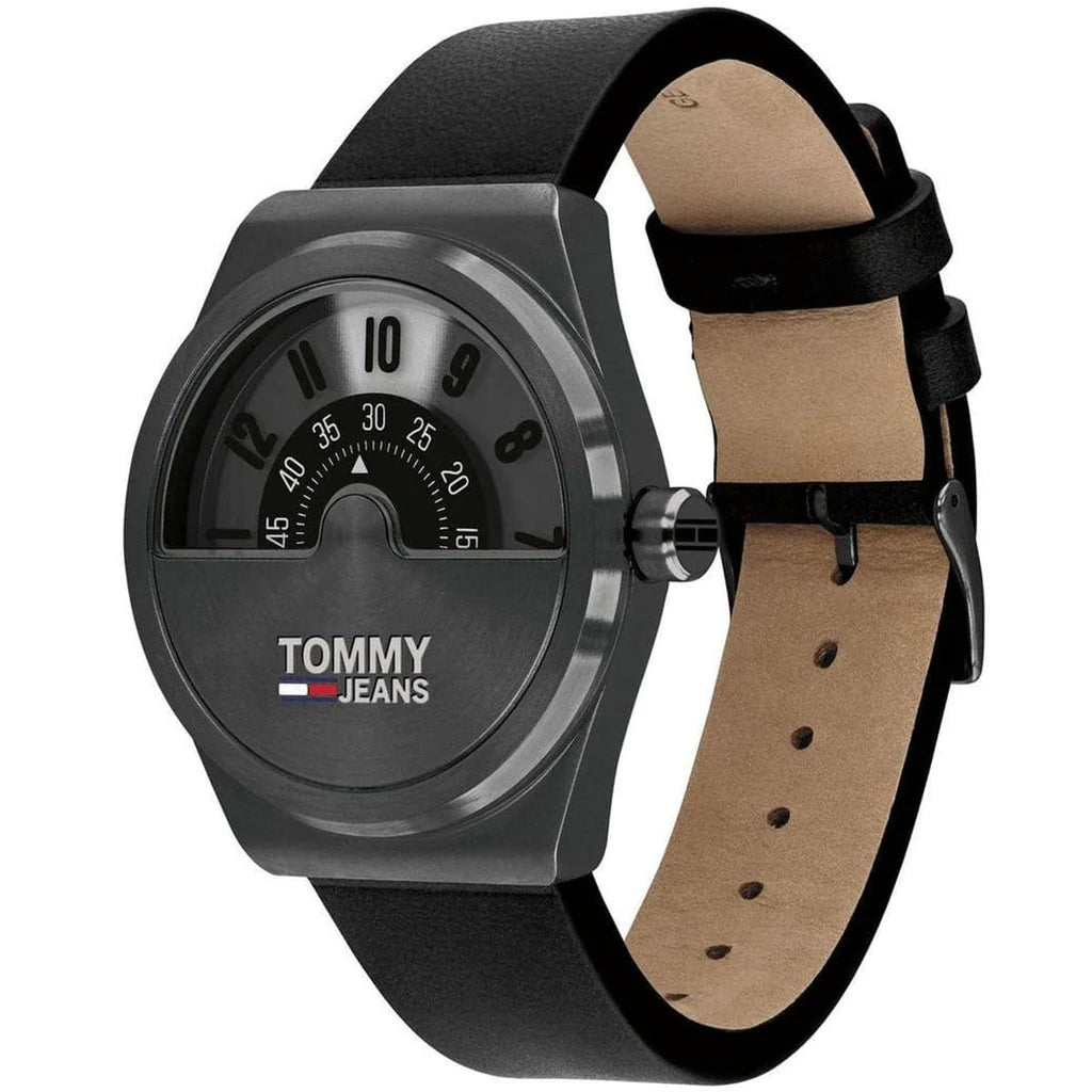 Tommy Hilfiger Quartz Leather Strap Black Dial Men's Watch 1791773