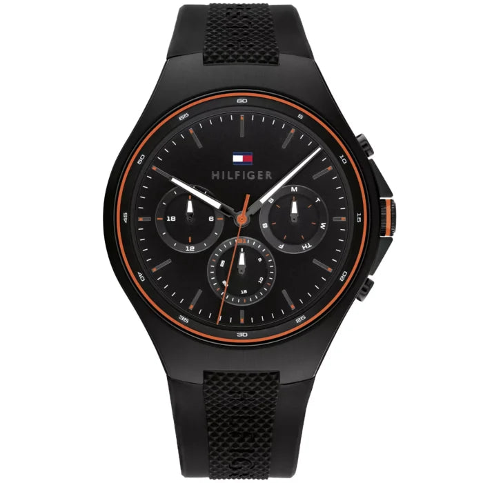 Men's Tommy Hilfiger Justin Silicone Strap 44mm Watch - 1792056