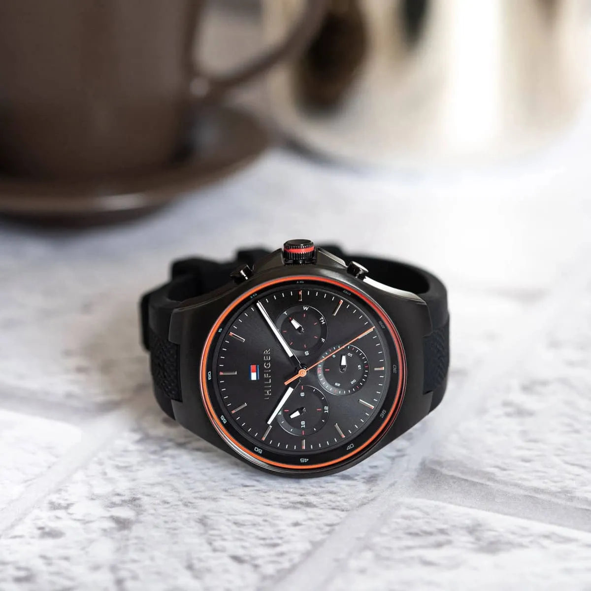 Men's Tommy Hilfiger Justin Silicone Strap 44mm Watch - 1792056