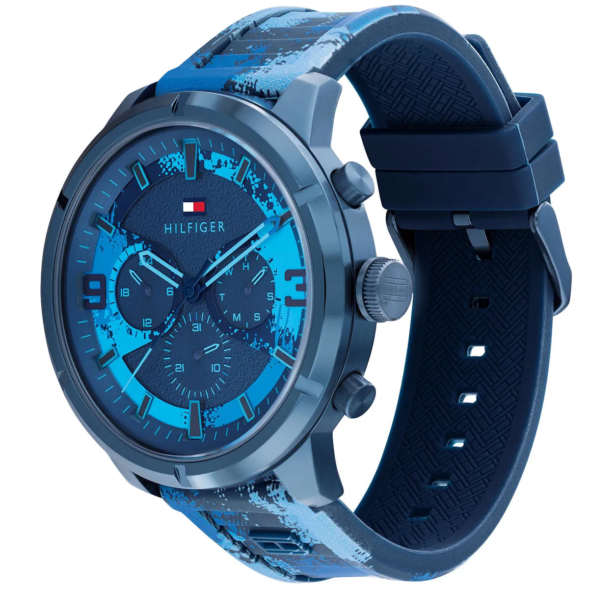 Tommy Hilfiger Blue Silicone Wild Men's Watch - 1792073