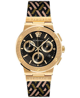Men's Versace Greca Logo Monogram Chronograph Watch -VEZ900621