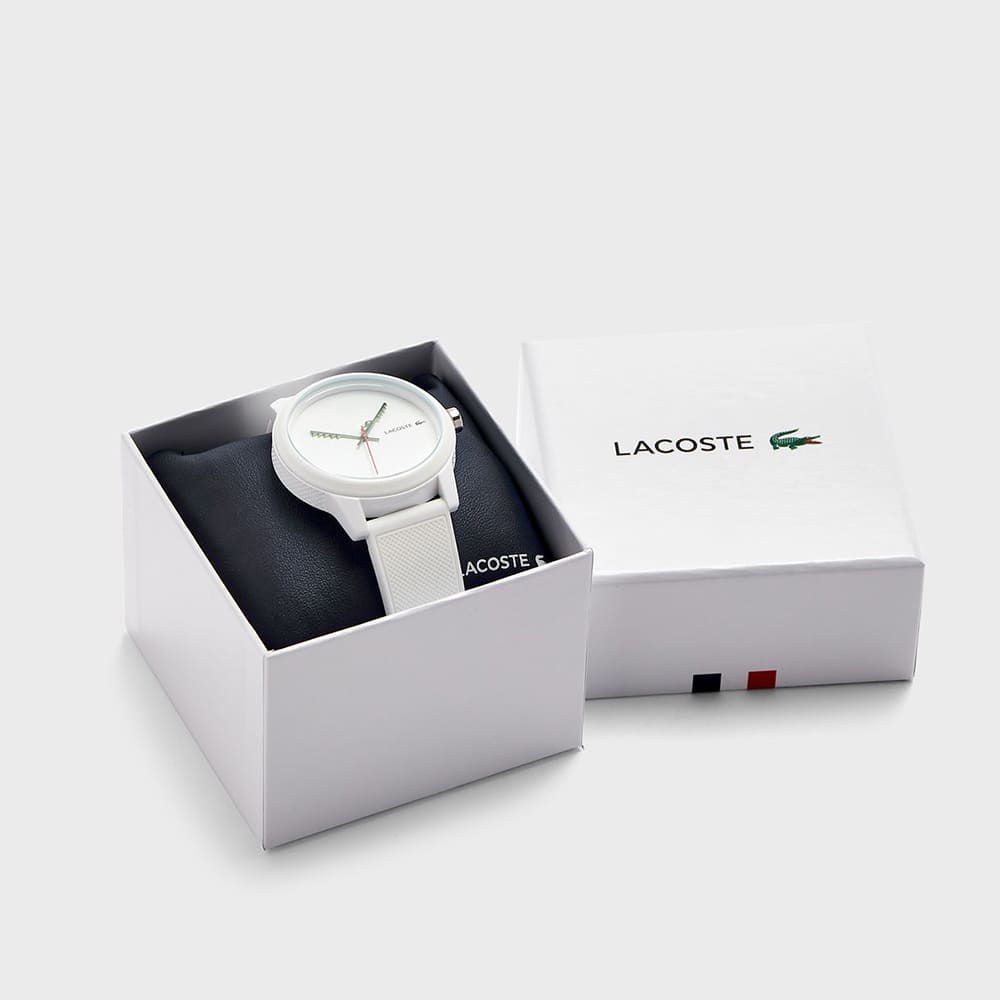 Men's Lacoste White Dial White Silicone Watch - 2011069