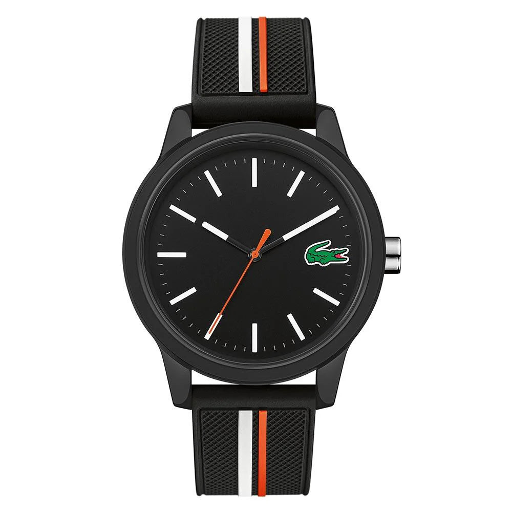 Men's Lacoste 12.12 Black Silicone Watch - 2011071