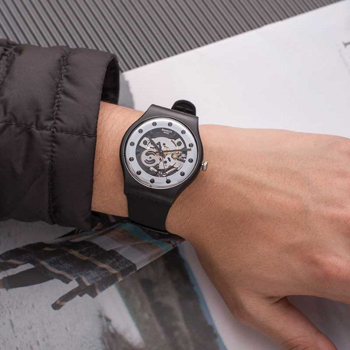 Swatch Silver Glam Unisex Watch-S029B109