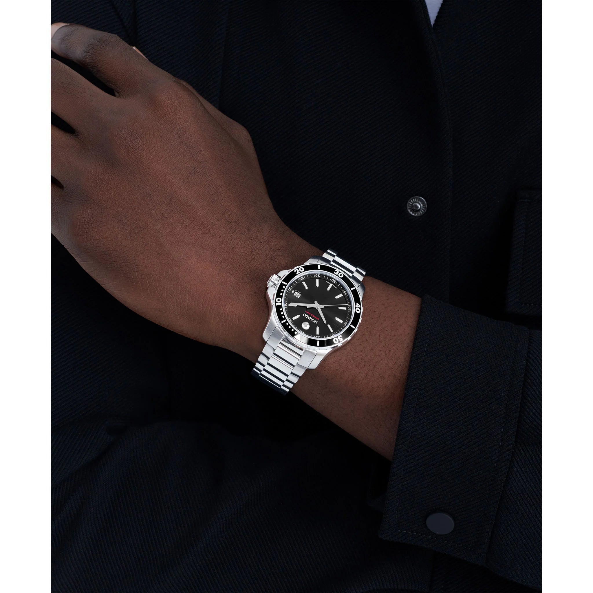 Men's Movado Series 800 Black Dial Watch-2600135