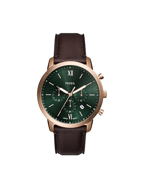Men's Fossil Neutra Chronograph Brown Leather Watch - FS6073