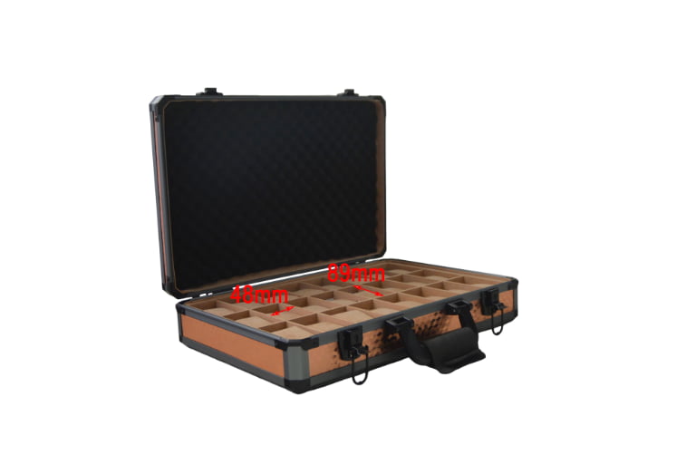 Rose Gold 24-Slot Aluminum Alloy Watch Suitcase