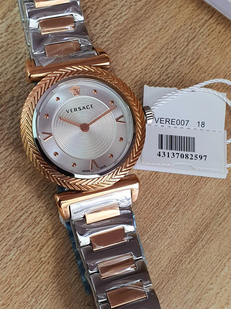 Women's Versace V-Motif Two Tone Watch - VERE00718