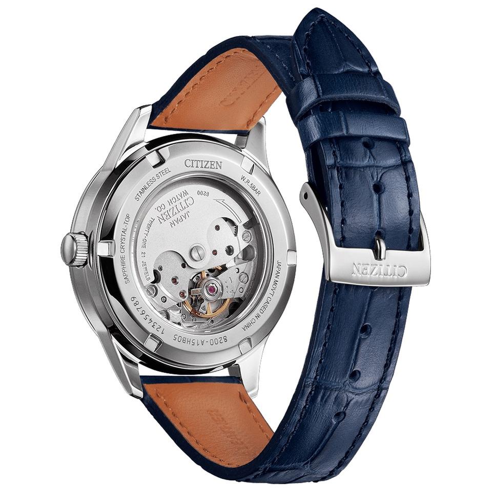 Men's Citizen Collection Mechanical Day-Date Blue Dial 40mm - NY4050-11L
