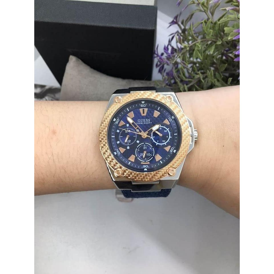 Men's Guess Legacy Analog Blue Dial Watch-W1058G1