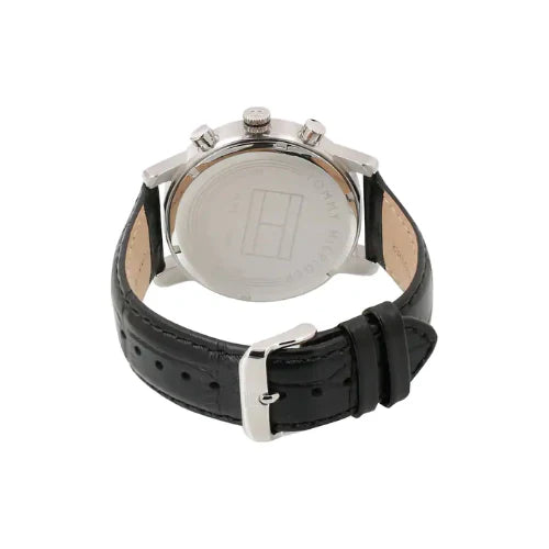 Men's Tommy Hilfiger Kane Black Leather 44mm Watch - 1791401