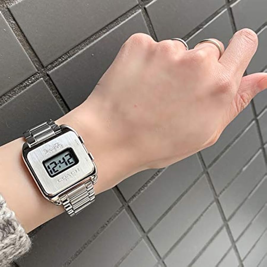 Women's Coach Darcy Digital Silver 30mm Watch -14503592