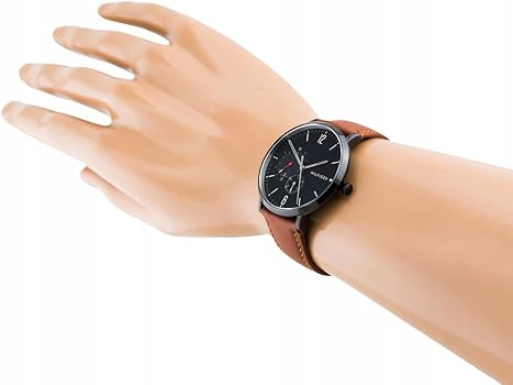 Men's Tommy Hilfiger Brooklyn Brown Leather 40mm watch - 1791510