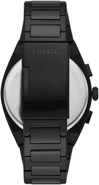 Men's Fossil Everett Chronograph Black Stainless Steel Watch- FS5797