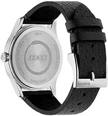 Unisex Gucci G-Timeless Black Leather Watch -YA1264067