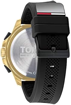 Tommy Hilfiger Gold Dial Black Silicone Men's Watch - 1791762