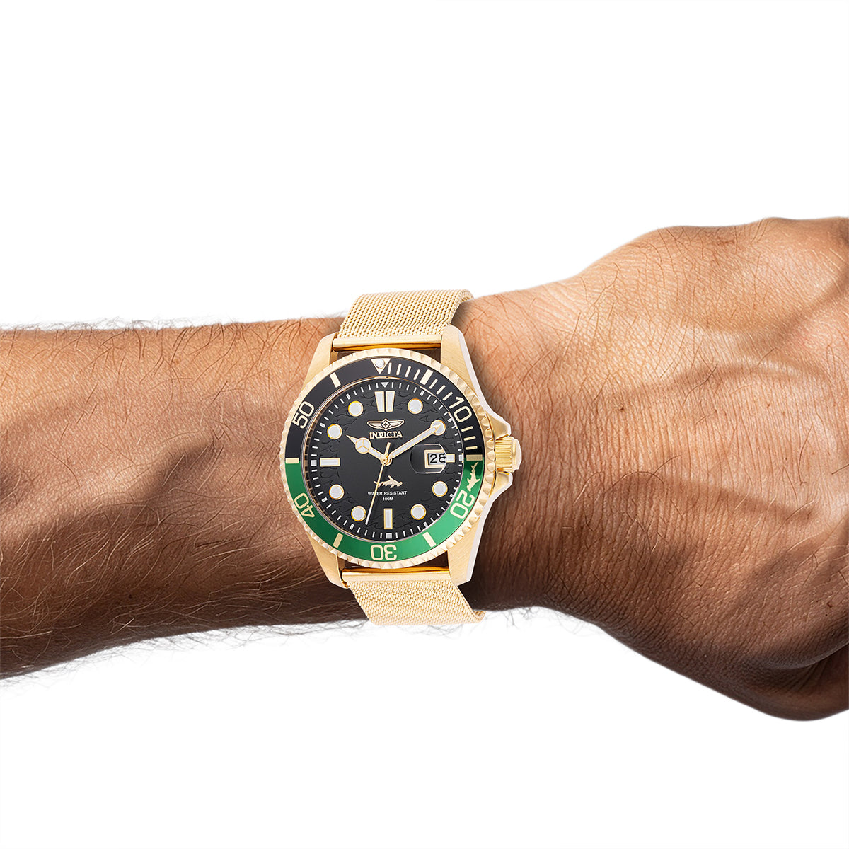 Invicta Pro Diver Curve Men's Watch - 43mm, Gold (47179)