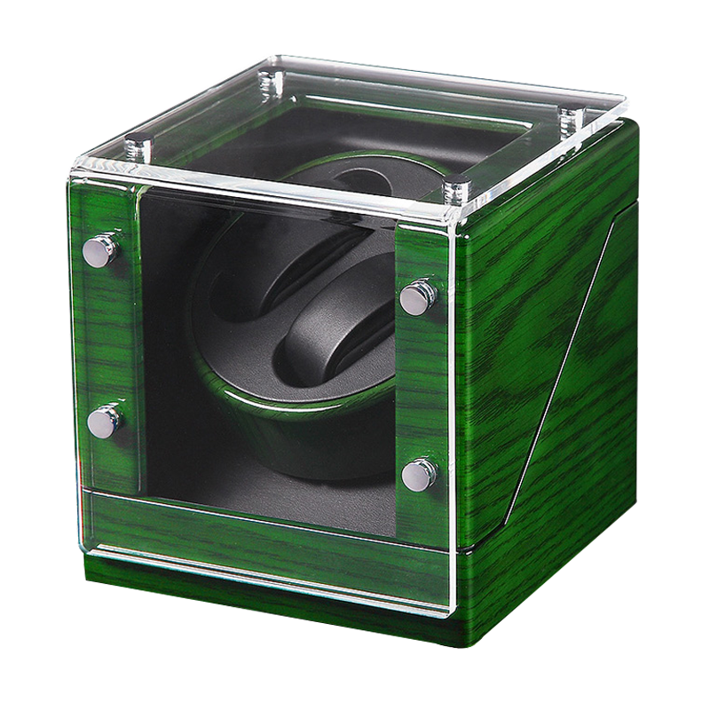 Green Transparent single watch winder (Winding 2 watches)