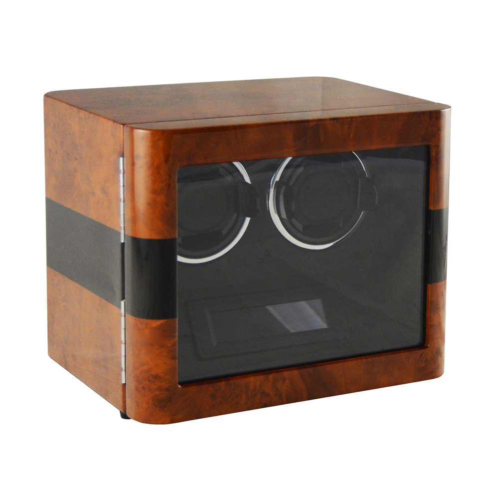 Wooden Dual watch winder (LCD Touch Screen)