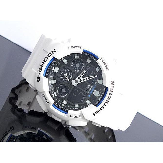 Men's Casio G-Shock Anti-Magnetic White Resin Black Dial 51mm - GA-100B-7AJF