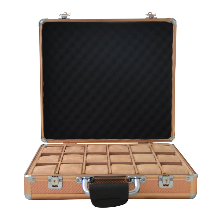 Goochy Rose Gold Aluminum Alloy Watch Suitcase (18 Watches)