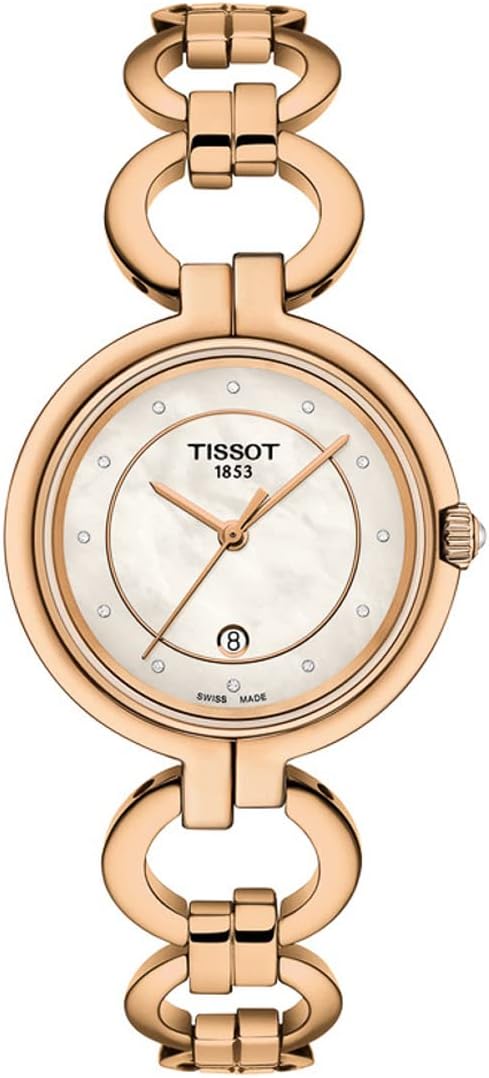 Women's Tissot Flamingo Diamond Mother of Pearl Dial Watch - T094.210.33.116.01