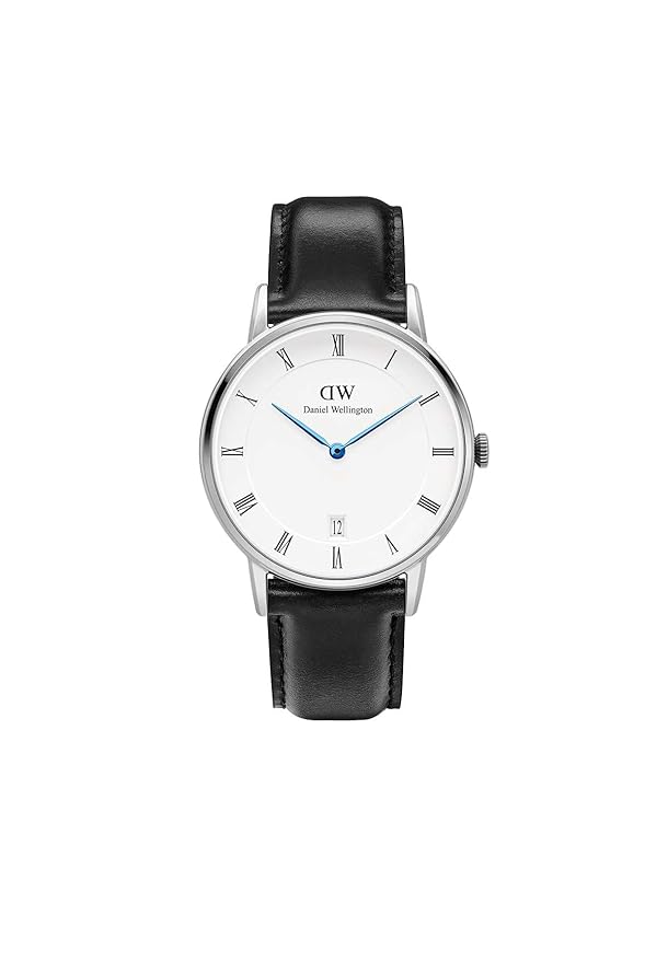Daniel Wellington Dapper Sheffield White Dial Black Leather Strap Women's Watch - DW00100096