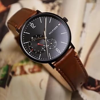Men's Tommy Hilfiger Brooklyn Brown Leather 40mm watch - 1791510