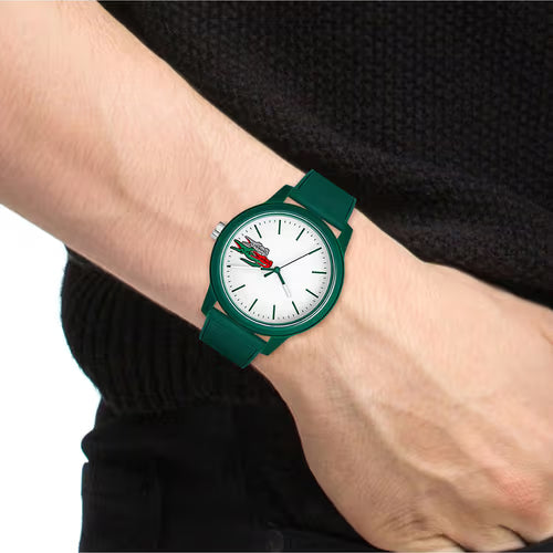 Men’s Lacoste Quartz Green Silicone Strap Watch - 2011135