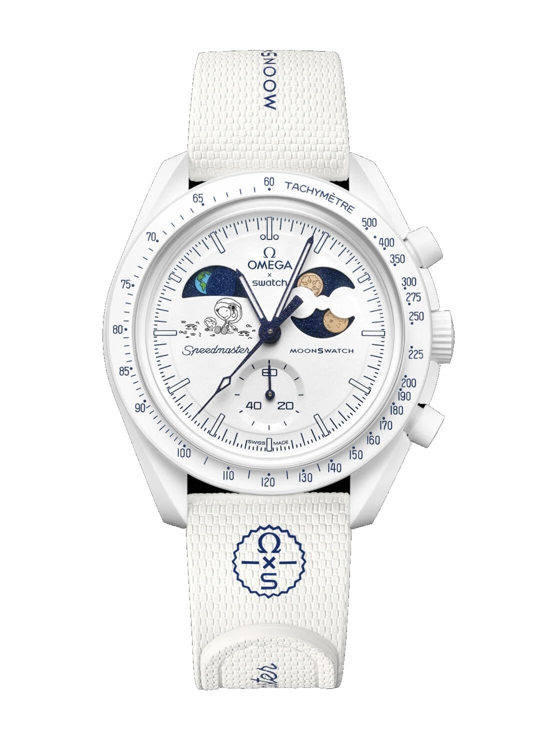 Swatch Mission to Earthphase Cold Moon Unisex Watch -S033W701L