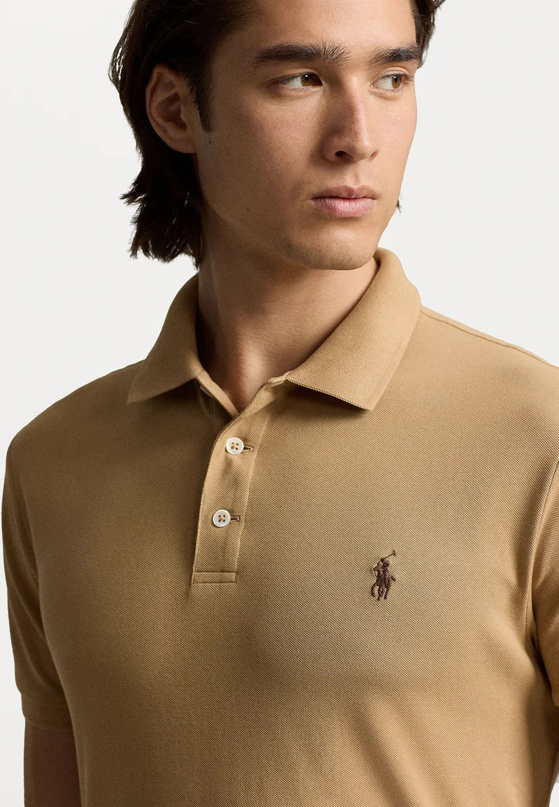 The Iconic Mesh Polo Shirt -Camel  710938690010 XL