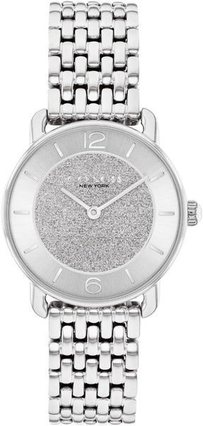 COACH Elliot Silver-Tone Glitter Dial Stainless Steel Bracelet Watch 28mm - 14504369