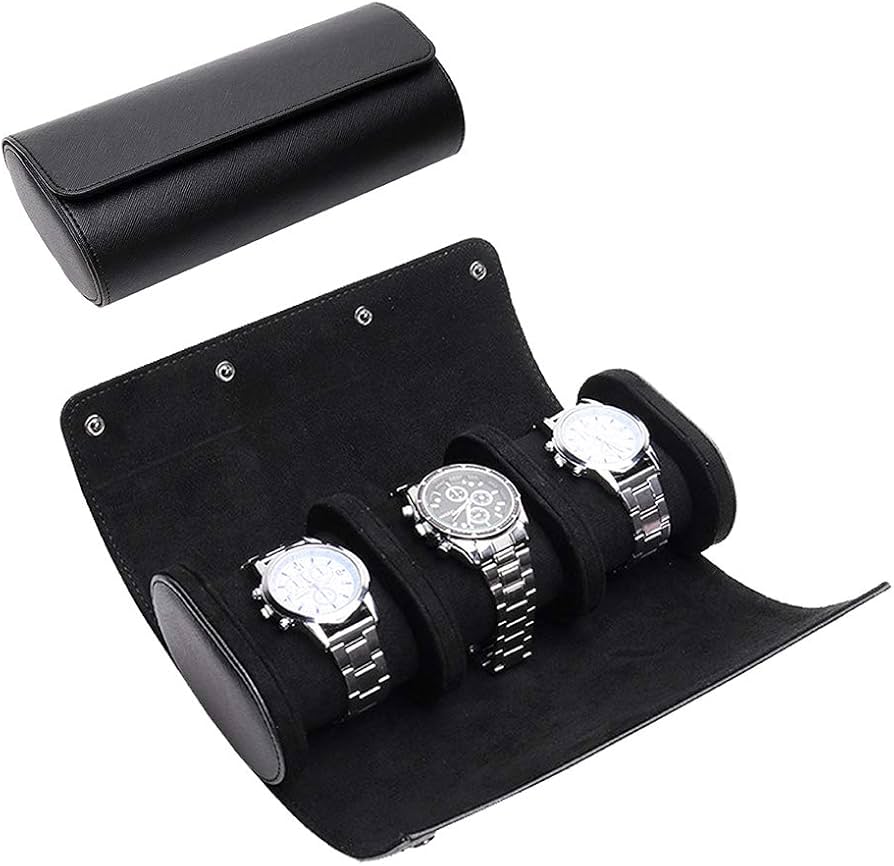 Black Leather Watch Display Case (3 in 1)